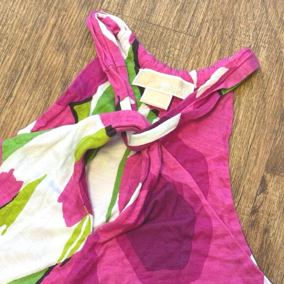Michael Michael Kors Pink White Green Keyhole Halter Tank Top Size Small - Picture 4 of 11